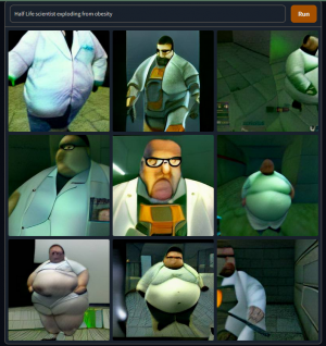 Dalle Mini - Half life scientist exploding from obesity.png