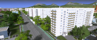 Cities Skylines z toną modów - długie bloki.png