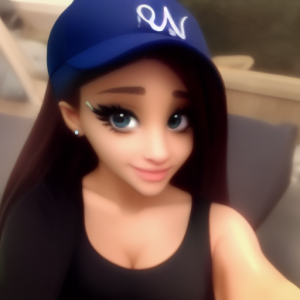 Pony Diffusion - Ariana Grande selfie with baseball cap.png