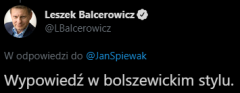 Wypowiedź w bolszewickim stylu