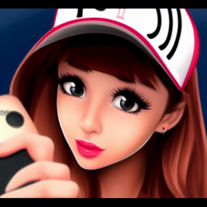 Hentai Diffusion - Ariana Grande selfie with baseball cap.png
